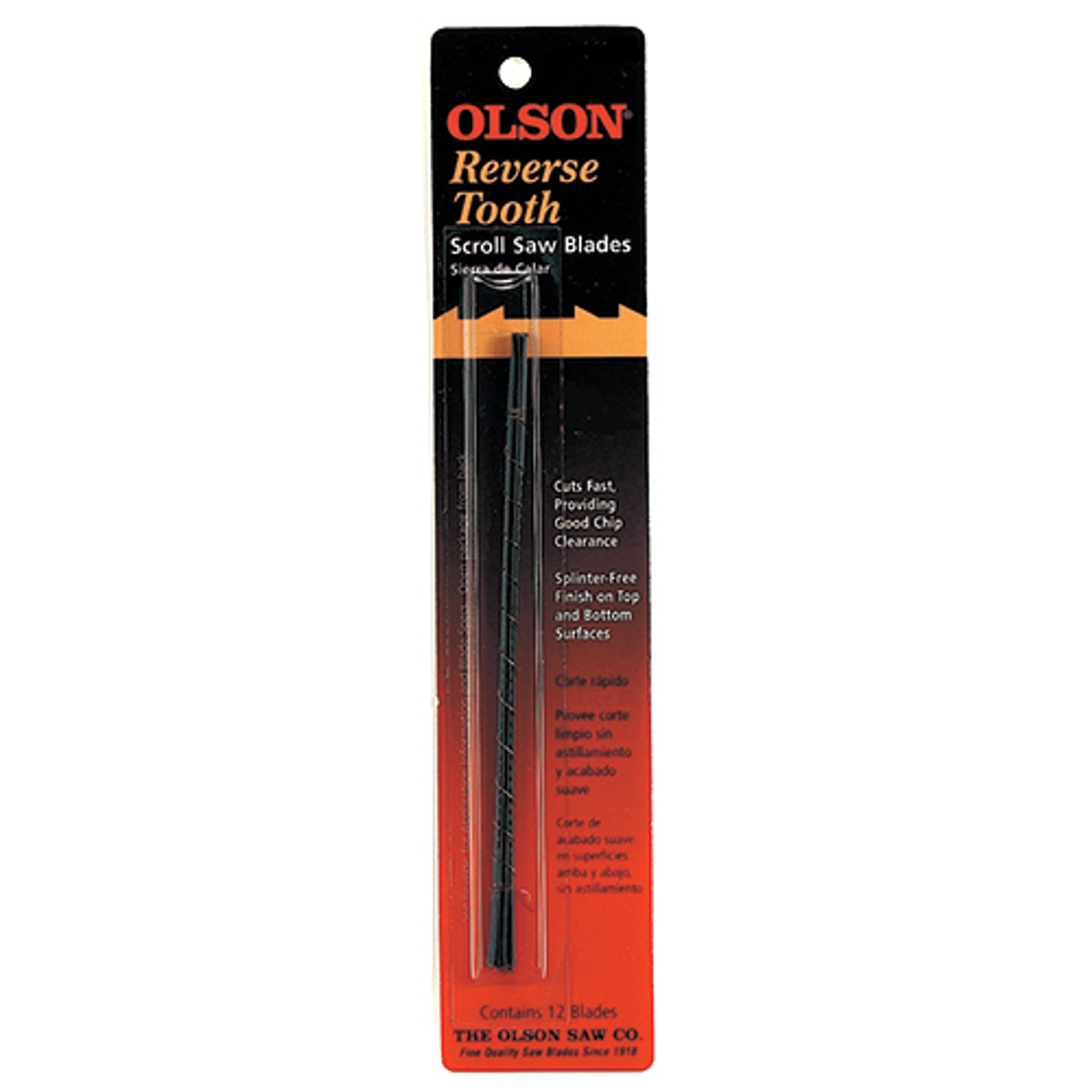 Olson Reverse Tooth Scroll Saw Blades