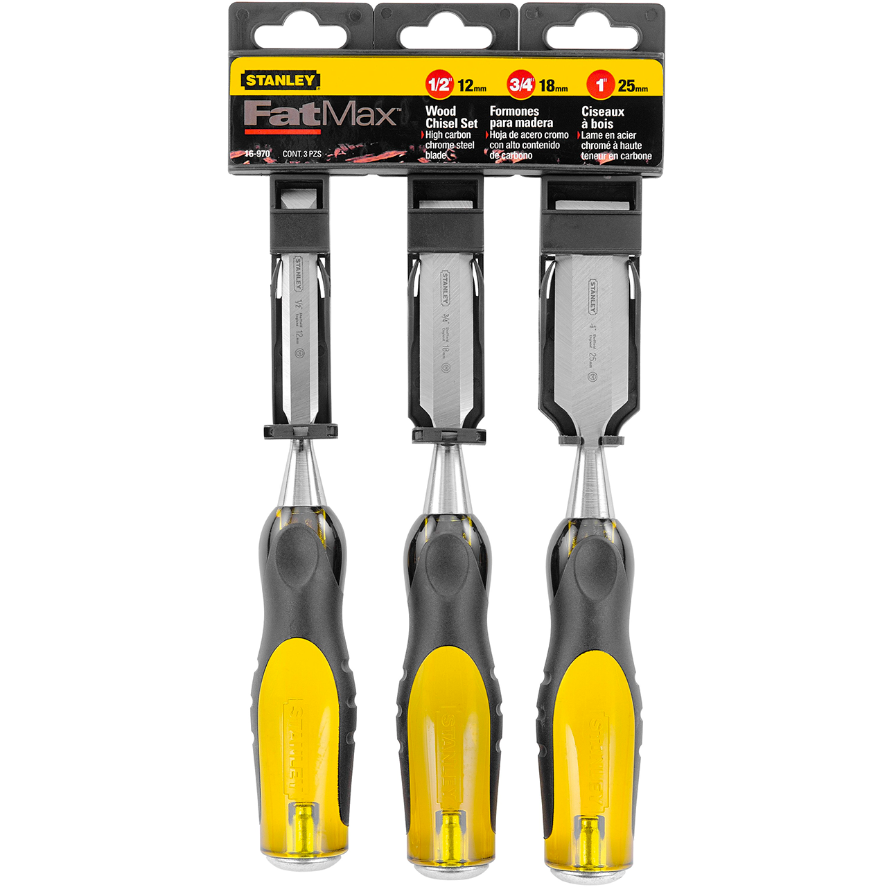 FATMAX Thru-Tang Wood Chisel Set 3 Pc