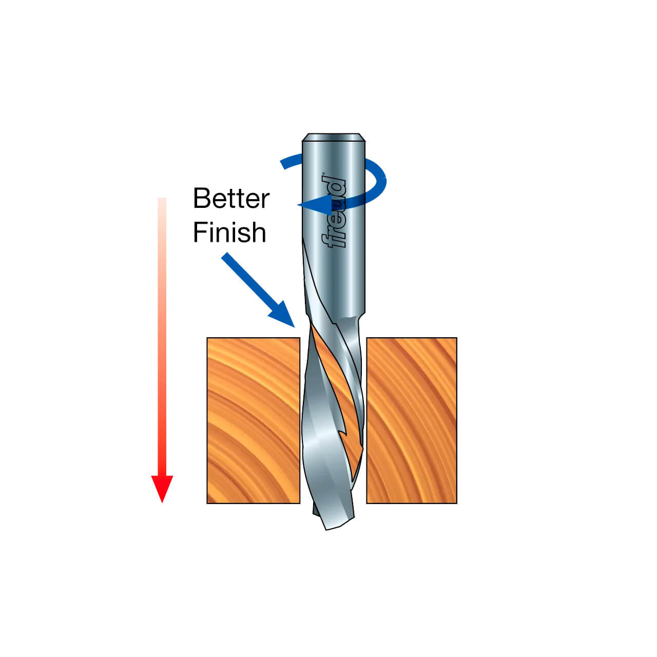 Freud 1/2" Down Spiral Bit