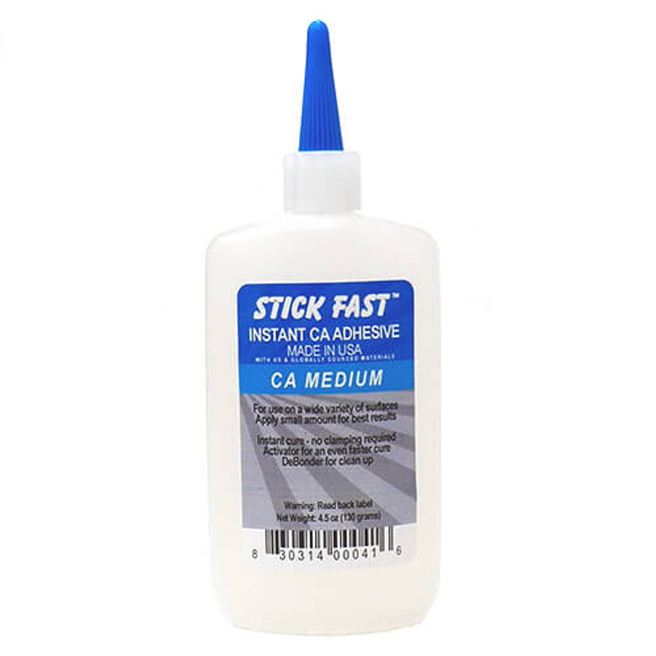 Stick Fast Instant CA Adhesive Glue, Medium Viscosity, 4.5oz Bottle