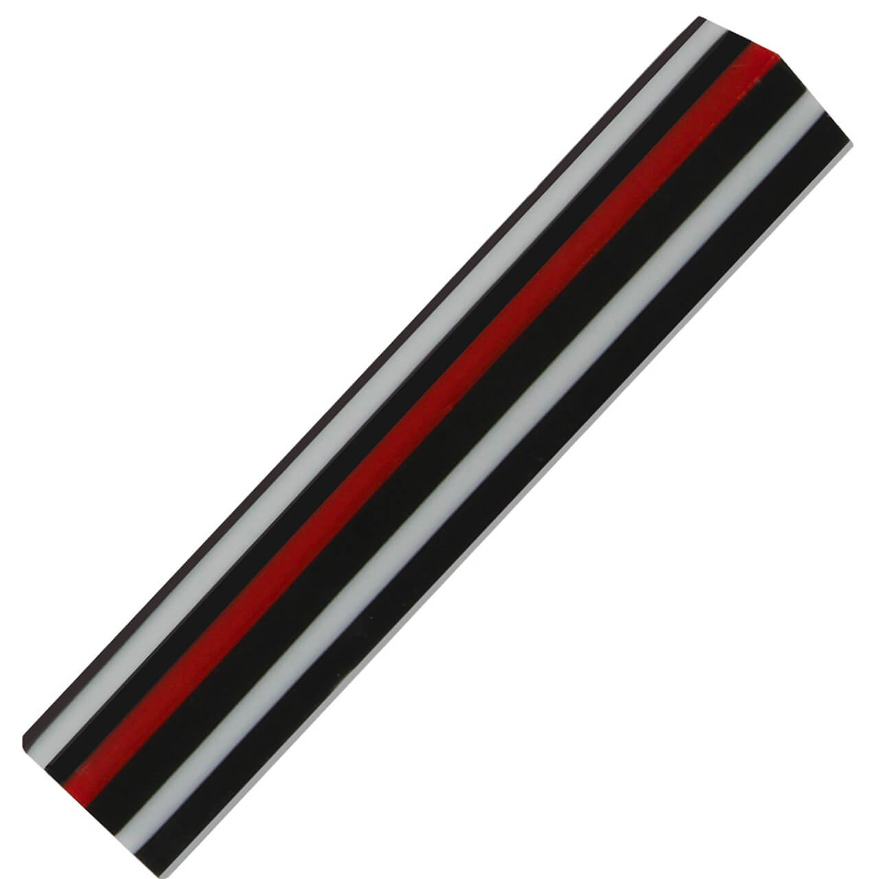 Thin Red Line w/ White Stripes Pen Blank 3/4 x 5"