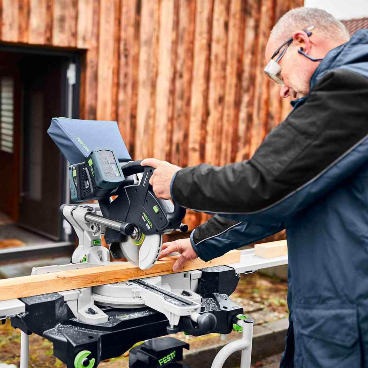 Festool Cordless Sliding Compound Miter Saw KAPEX KSC 60 EB 5 0 I Plus