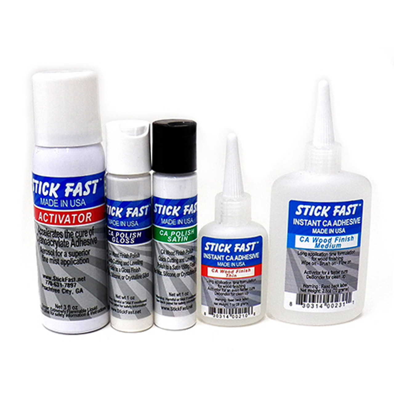 Stick Fast CA Wood Finish Starter Kit