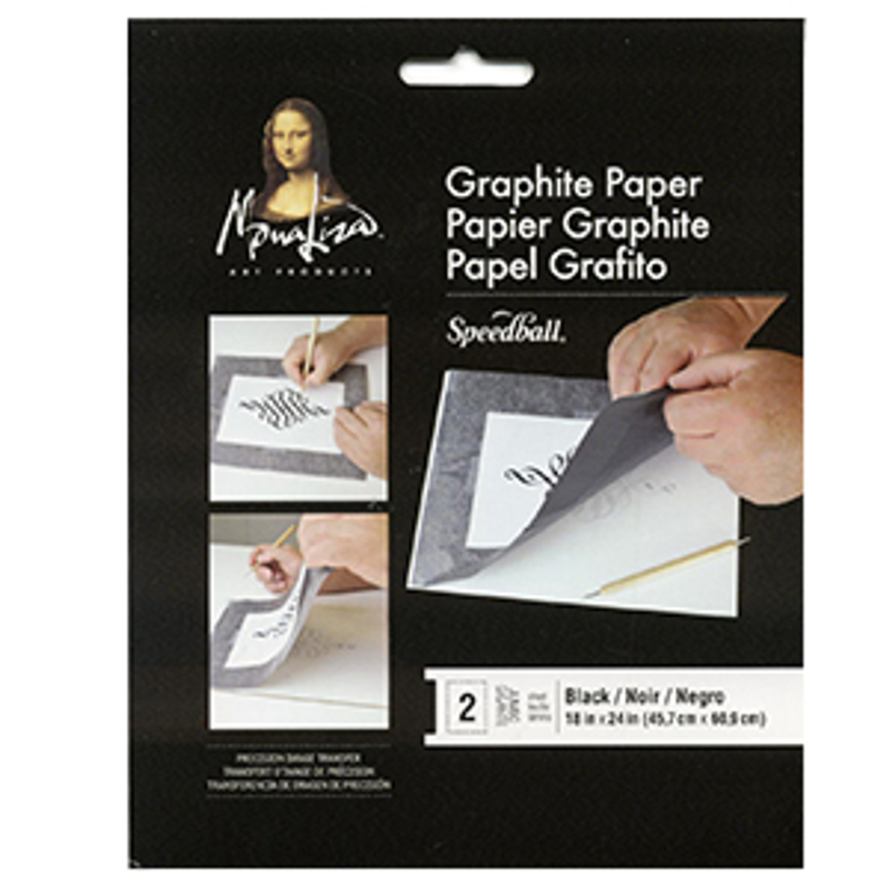 Graphite Transfer Paper For Wood, Metal, Paper, Ceramics & More, 18" X 24" 2pk