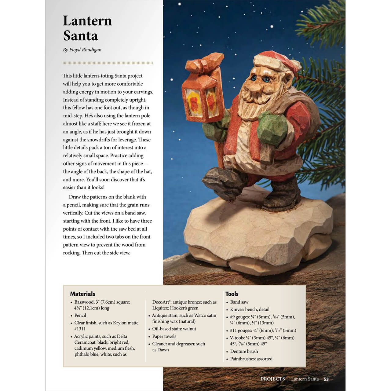 How-To Book of Christmas Carving Lantern Santa
