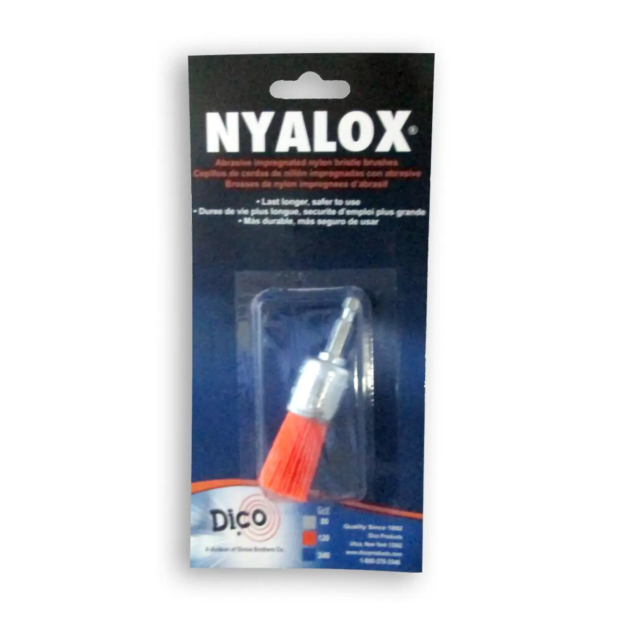 Dico Nyalox 3/4" End Brush Orange 120 Grit