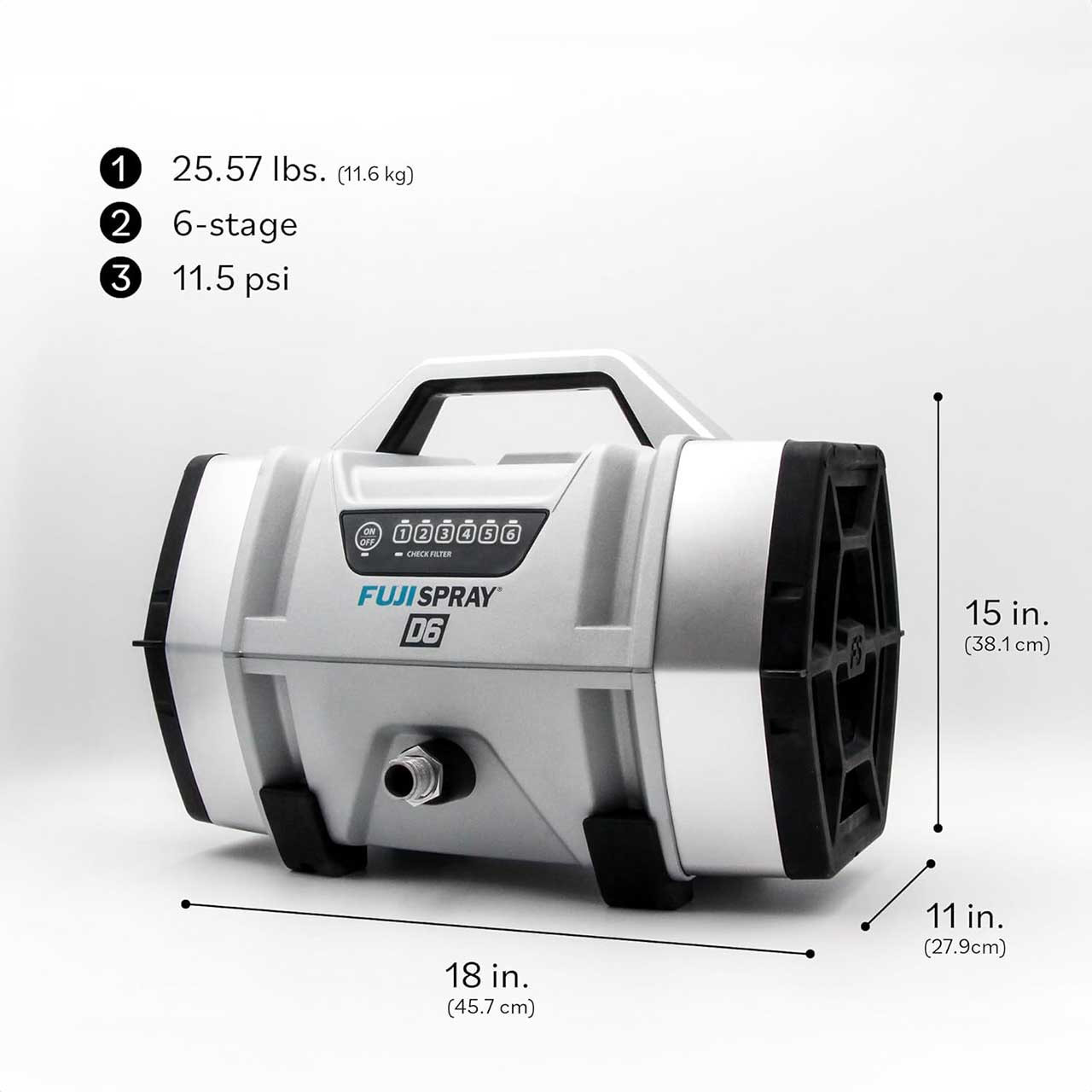 Fuji D6 6 Stage HVLP Turbine Sys / T75G Gun