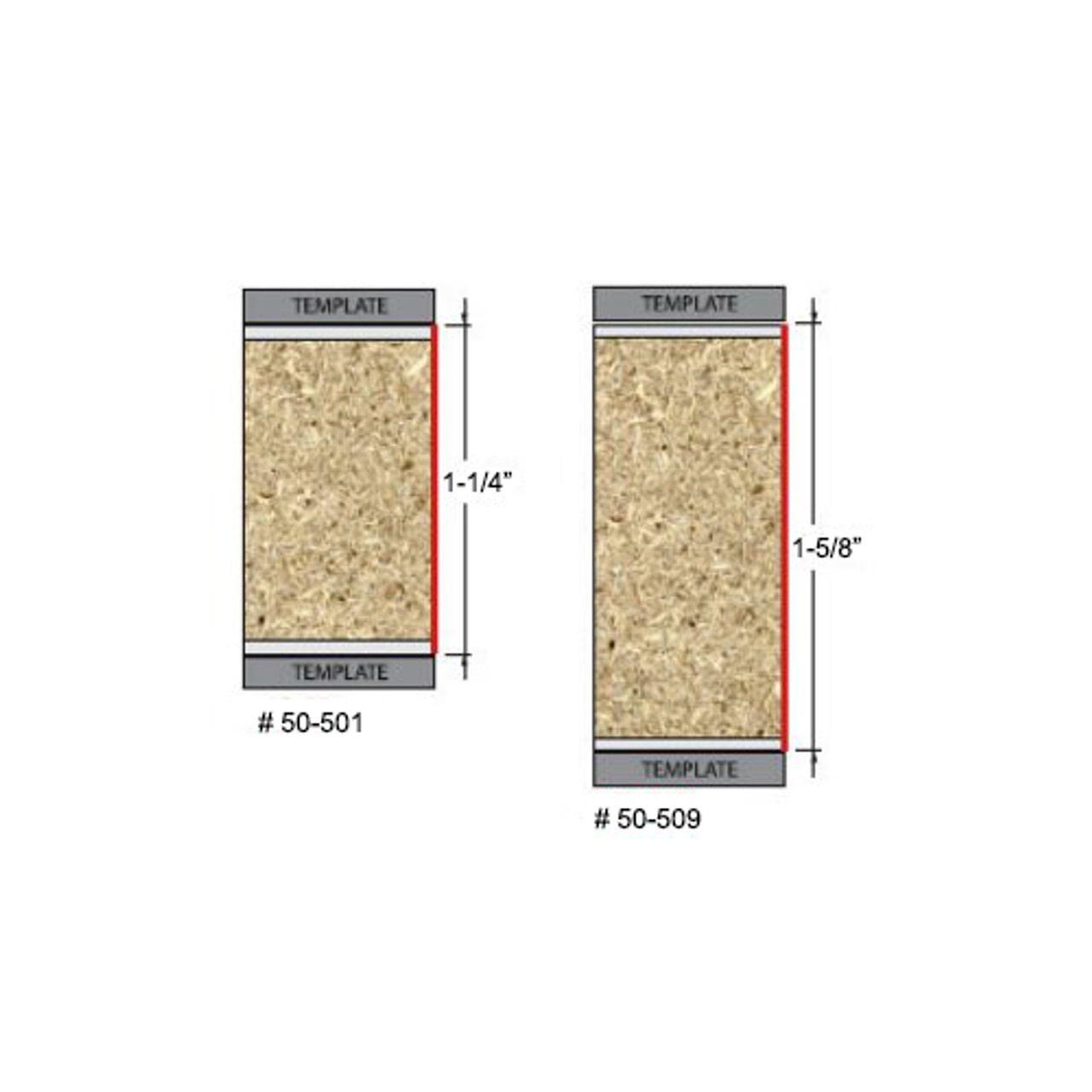 Freud Top & Bottom Flush Trim Router Bit, 1-5/8" Carbide Height, 1/2" Shank, 3/4" Diameter, 3-7/8" Overall Length