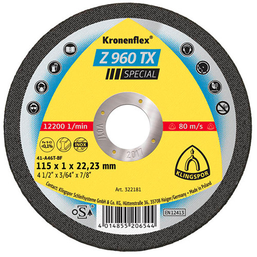 Klingspor Z960TX C/O Wheel 4-1/2