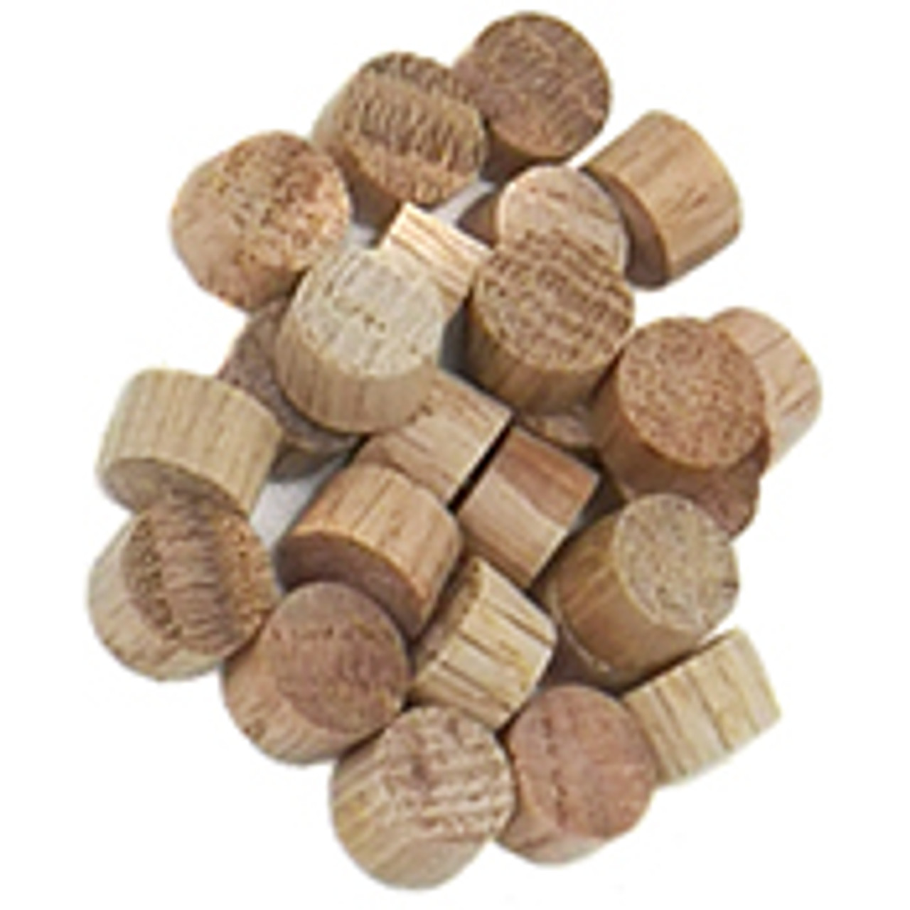 3/8" Red Oak Flat Head End Grain Plug, 25PK