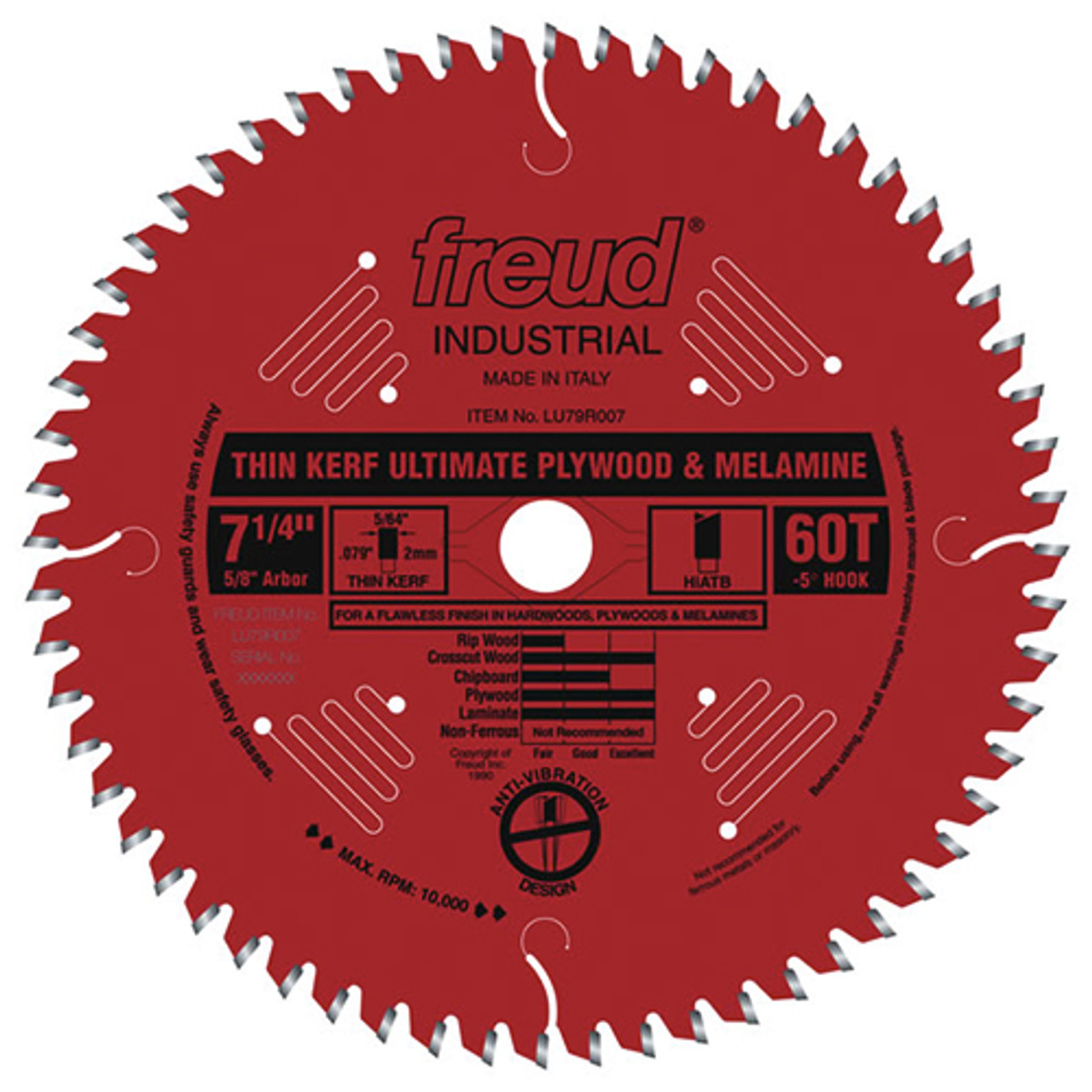 Freud 7-1/4X60T Plywood HiATB(LU79R007)