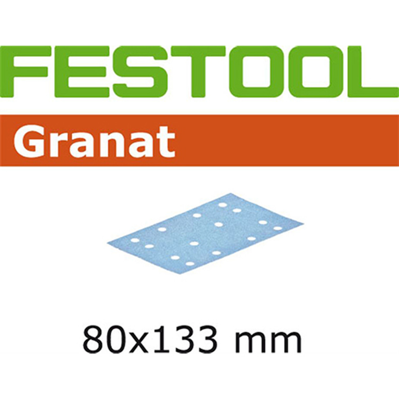 Festool LS 130, 120 Grit, Granat Sanding Sheets, 100PK