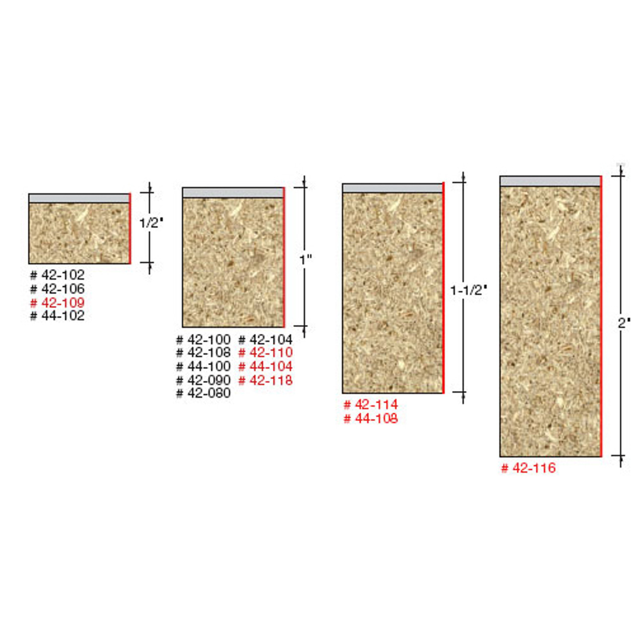 Freud Bottom Bearing Flush Trim Bit, 1-1/2" Carbide Height, 1/2" Diameter, 1/2" Shank, 1/2" Bearing Diameter,