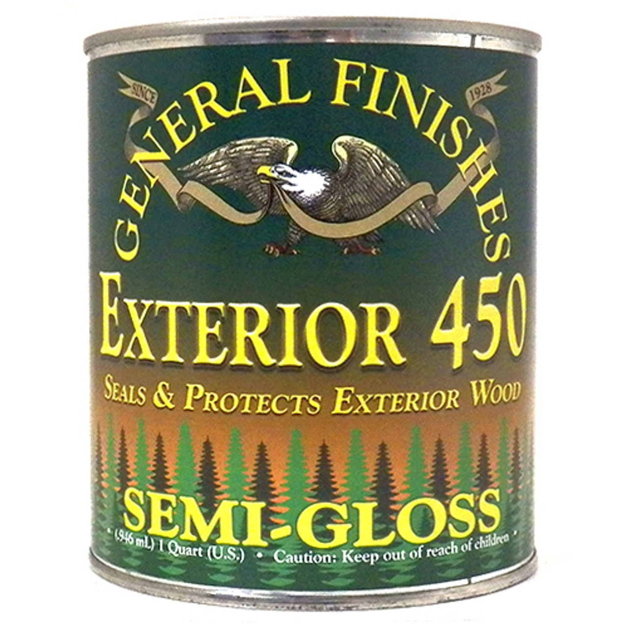 General Finishes Water Based Exterior 450 Outdoor Finish, Semi-Gloss, Quart