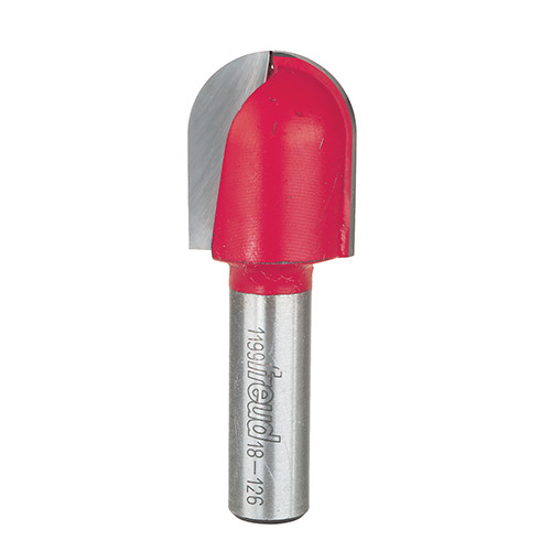 Freud® Round Nose Router Bit, 1/2" Radius, 11/4" Carbide Height, 1/2