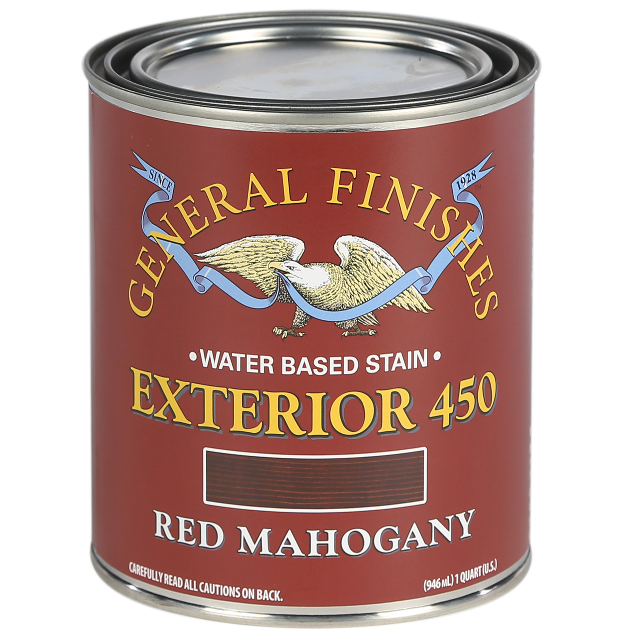 General Finishes Exterior 450 WB Stain Red Mahogany Quart