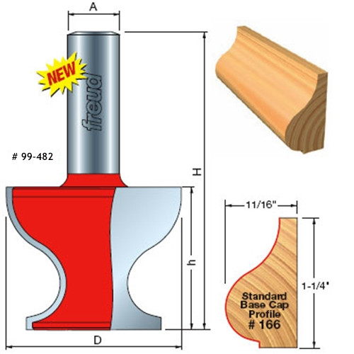 Base Cap Router Bit, 2-7/8