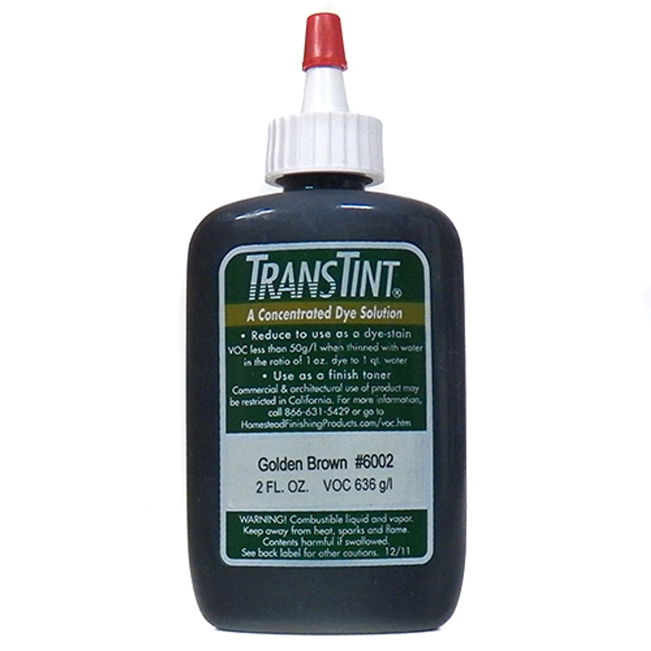 Trans Tint, Non-Grain Raising, Universal Dye Concentrate, Golden Brown Makes 1/2 Gallon Dye Solution