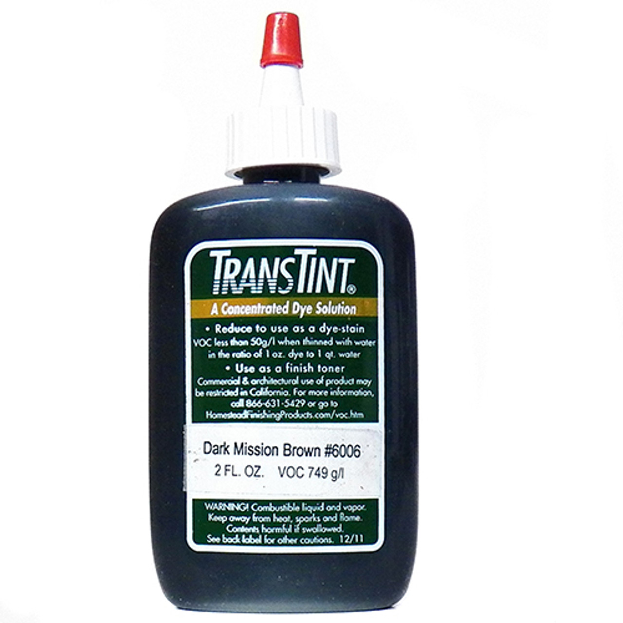 Trans Tint, Non-Grain Raising, Universal Dye Concentrate, Dark Mission Brown Makes 1/2 Gallon Dye Solution