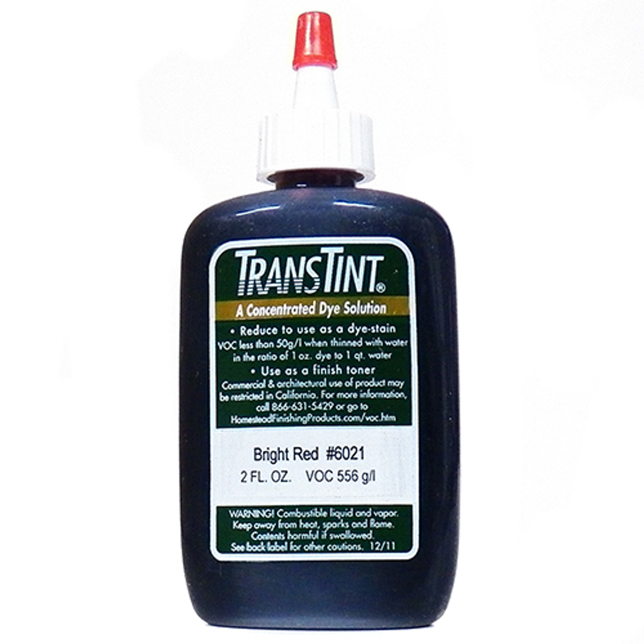 Trans Tint, Non-Grain Raising, Universal Dye Concentrate, Bright Red Makes 1/2 Gallon Dye Solution