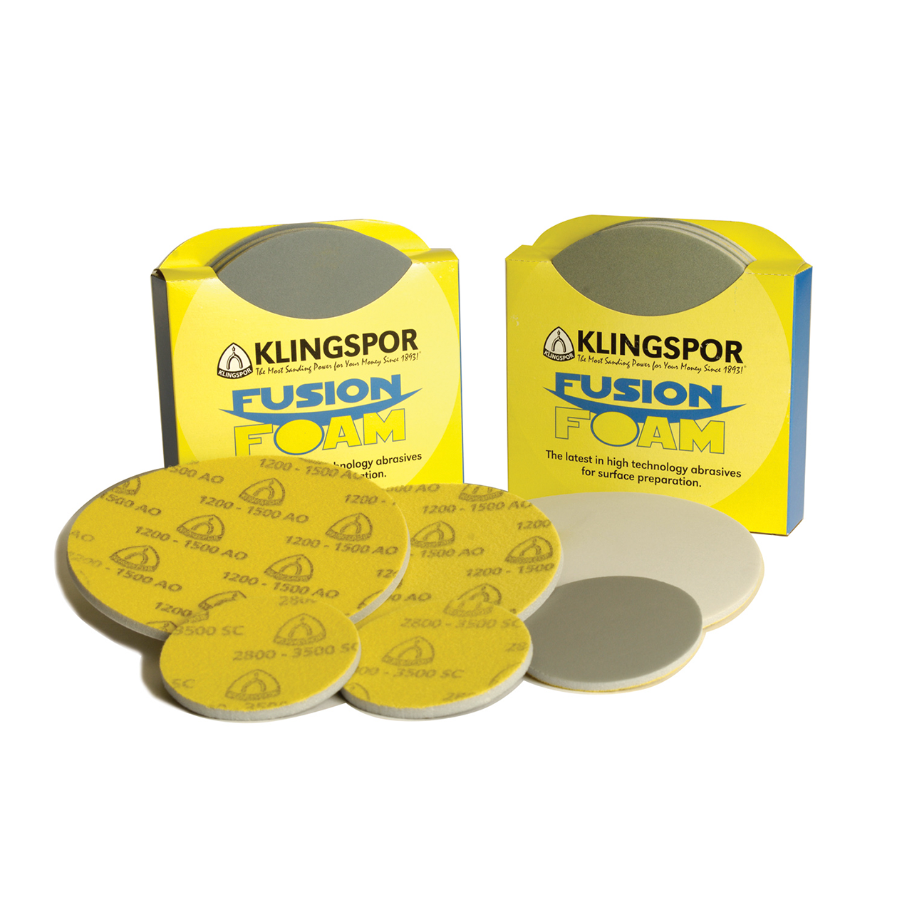 Klingspor Abrasives 6" Fusion Foam Pads, H&L, 600-700 Grit, AO, 5PK