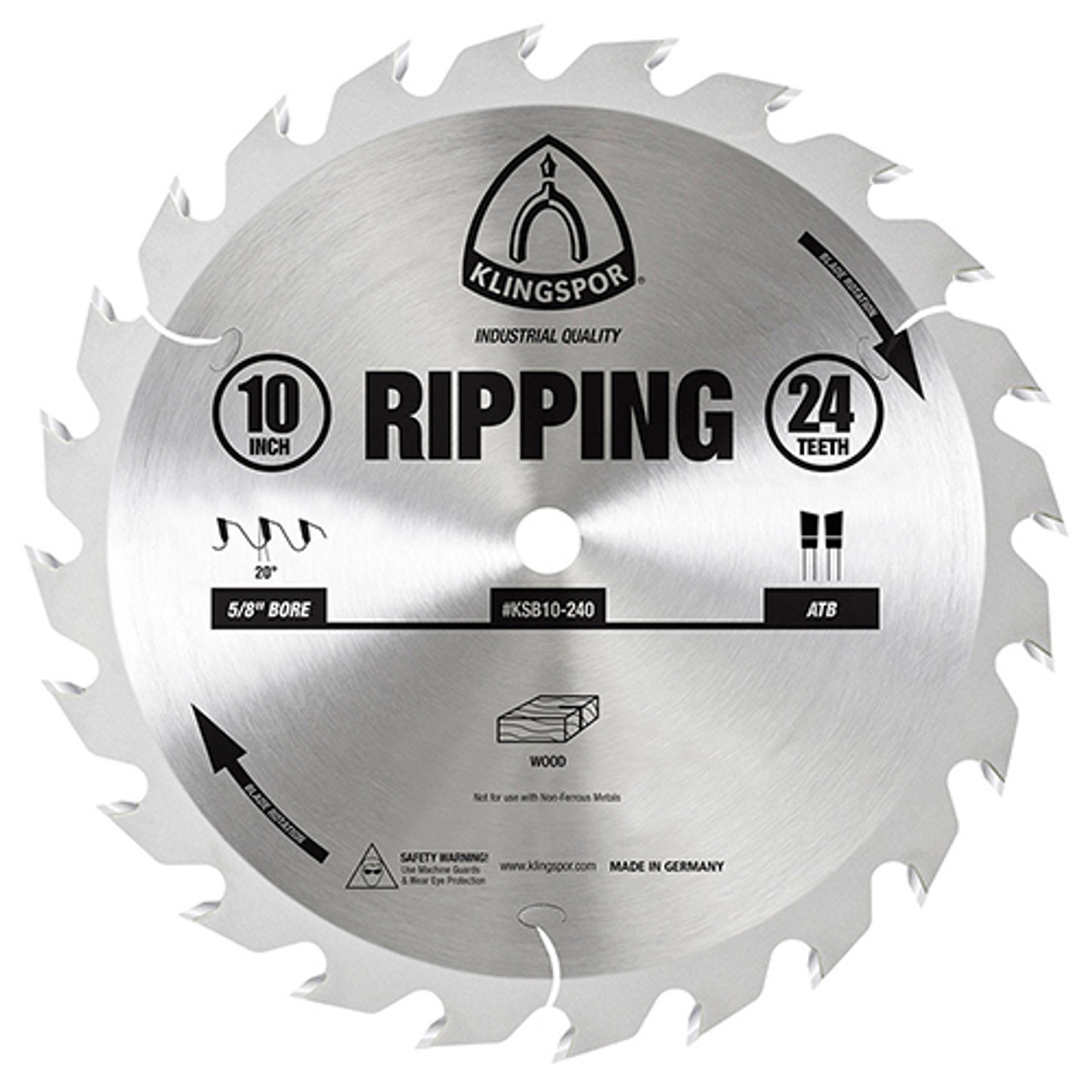Klingspor's Ripping Blade, 10"x 24 Teeth