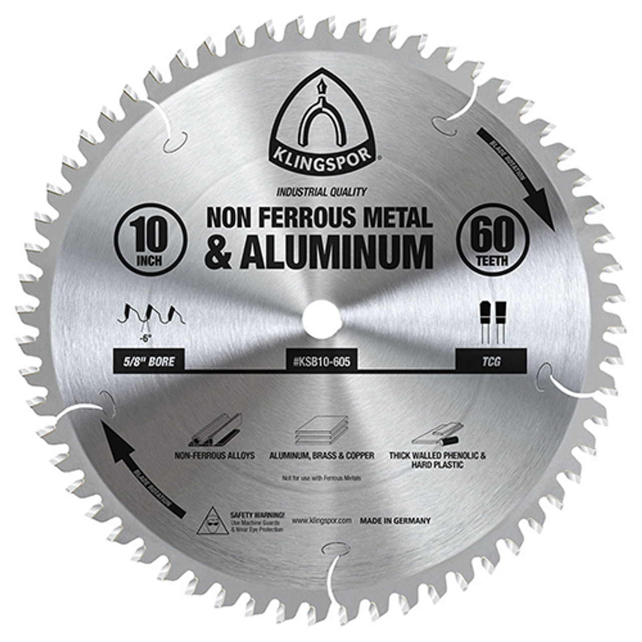 Klingspor's Non-Ferrous Metals & Aluminum Blade, 12"x 60 Teeth