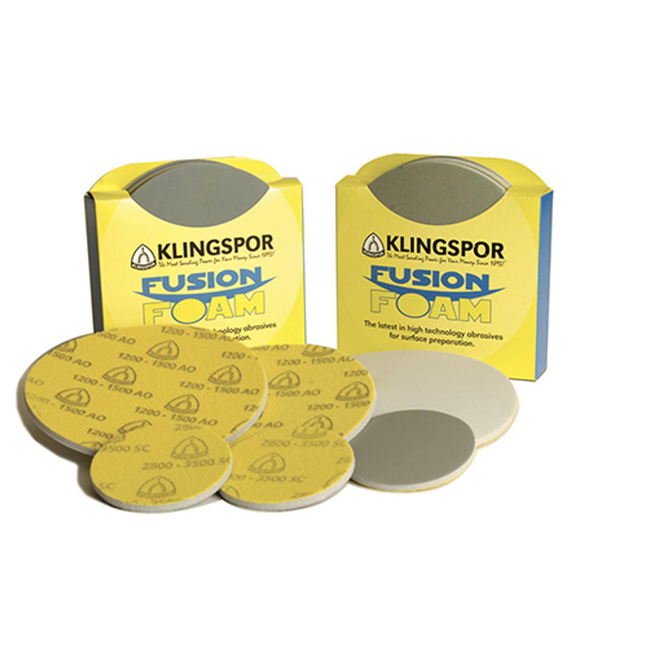 Klingspor Abrasives 3" Fusion Foam Pads, H&L,2800-3500 Grit, SC, 5PK