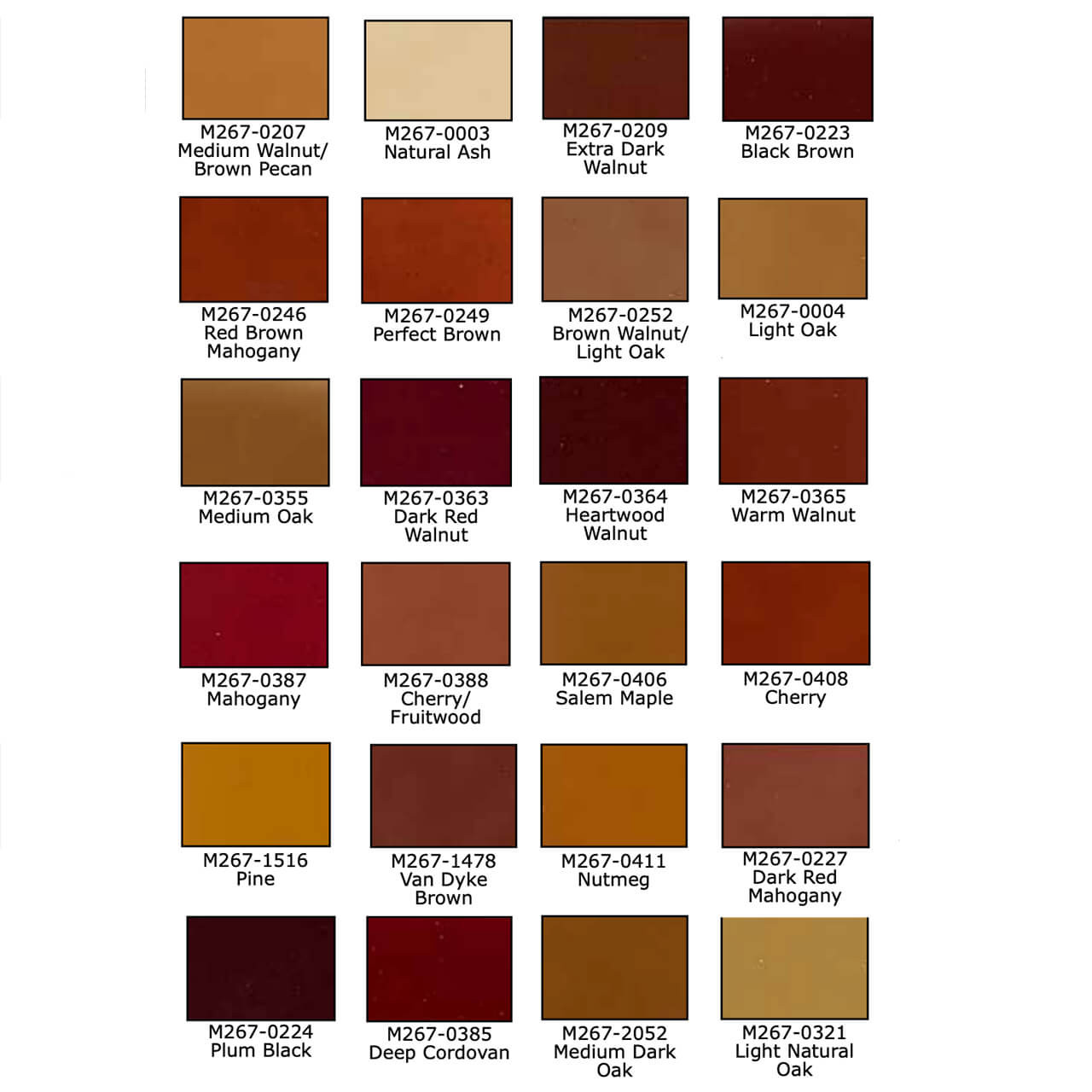 Pro-Mark Color Chart