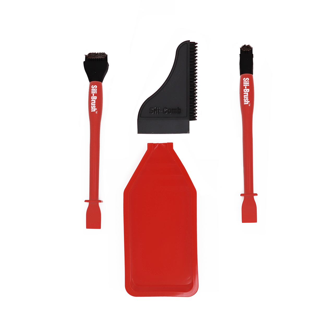 Silicone Glue Kit 4Pcs Kit 2 Brush 1 Comb and 1 Tray, Glue Dries and Peels  Off, Ideal for Woodworking