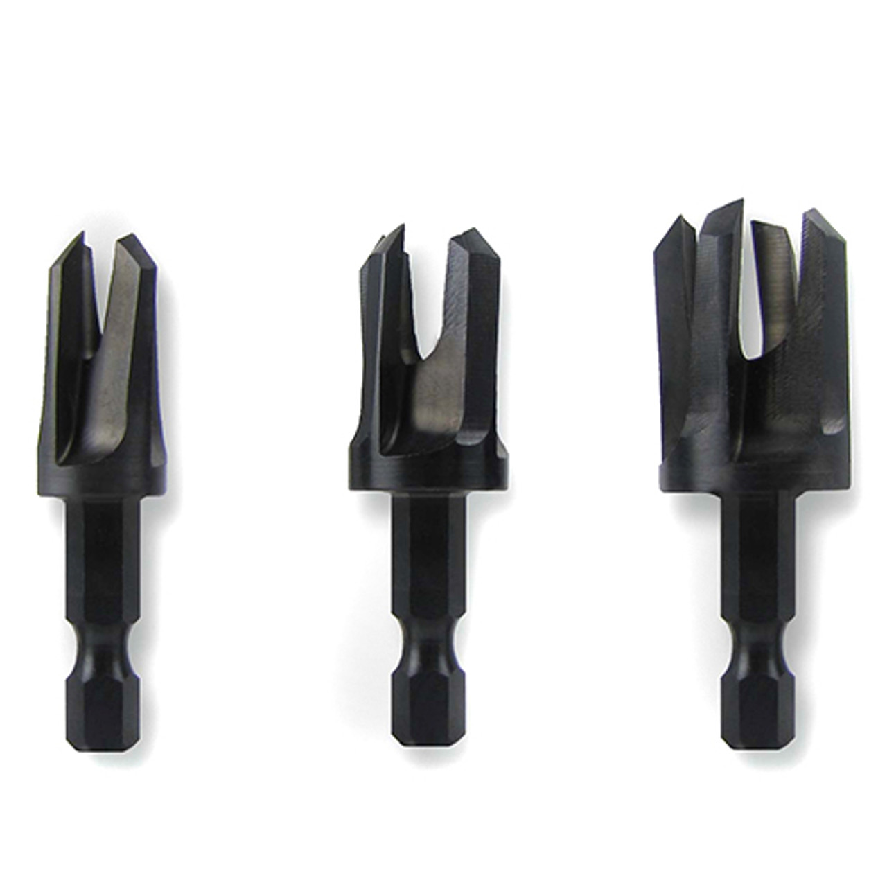 Snappy Tapered Plug Cutter 3pc Set, 1/4", 3/8", 1/2"