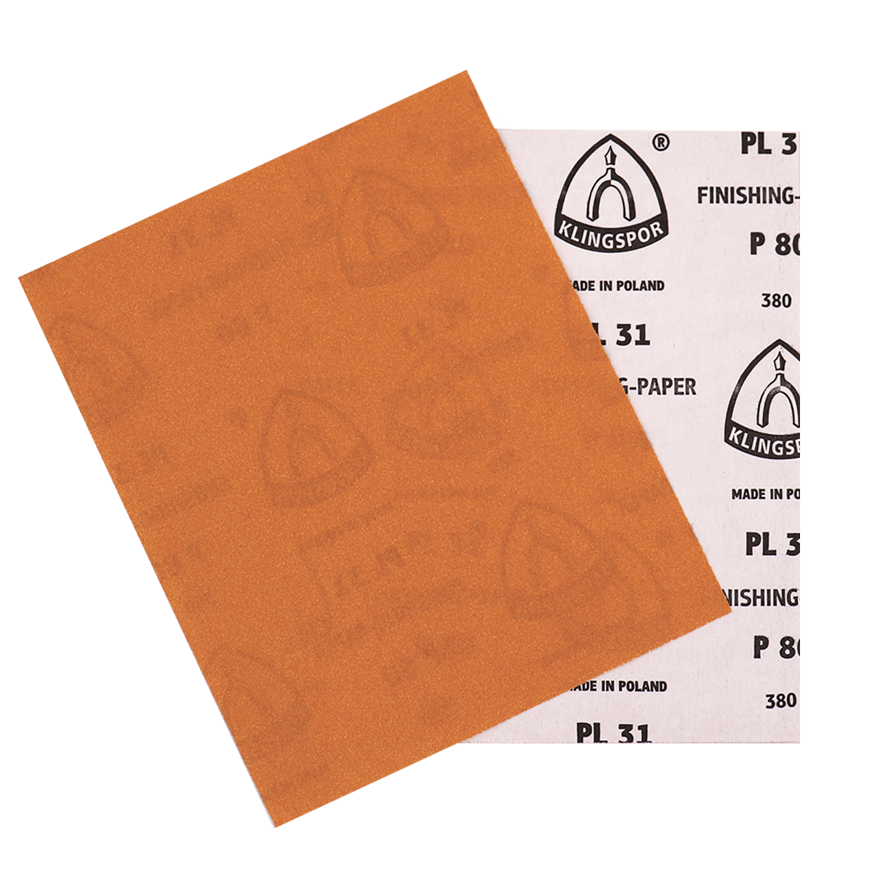 Klingspor Abrasives Lightweight Aluminum Oxide, 9"x 11" Sheets, 100 Grit, 5pk