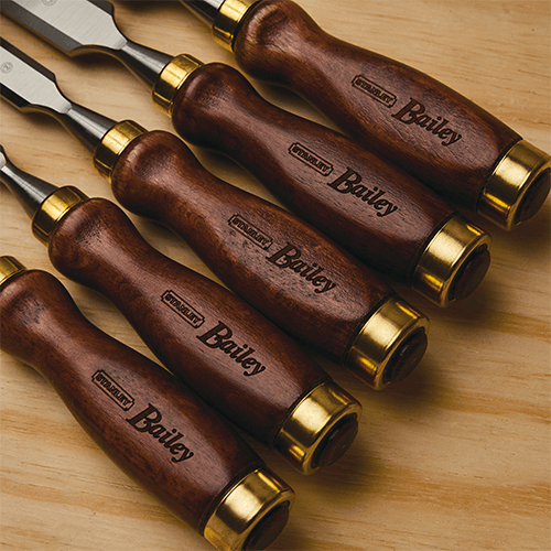 Stanley® 5pc Bevel Chisels w/Pouch