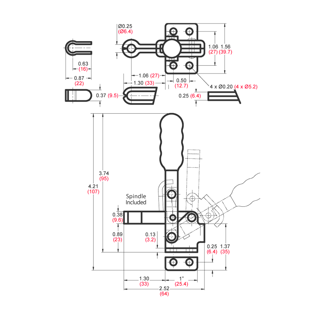 Good Hand Toggle Clamp Vertical GH-12050