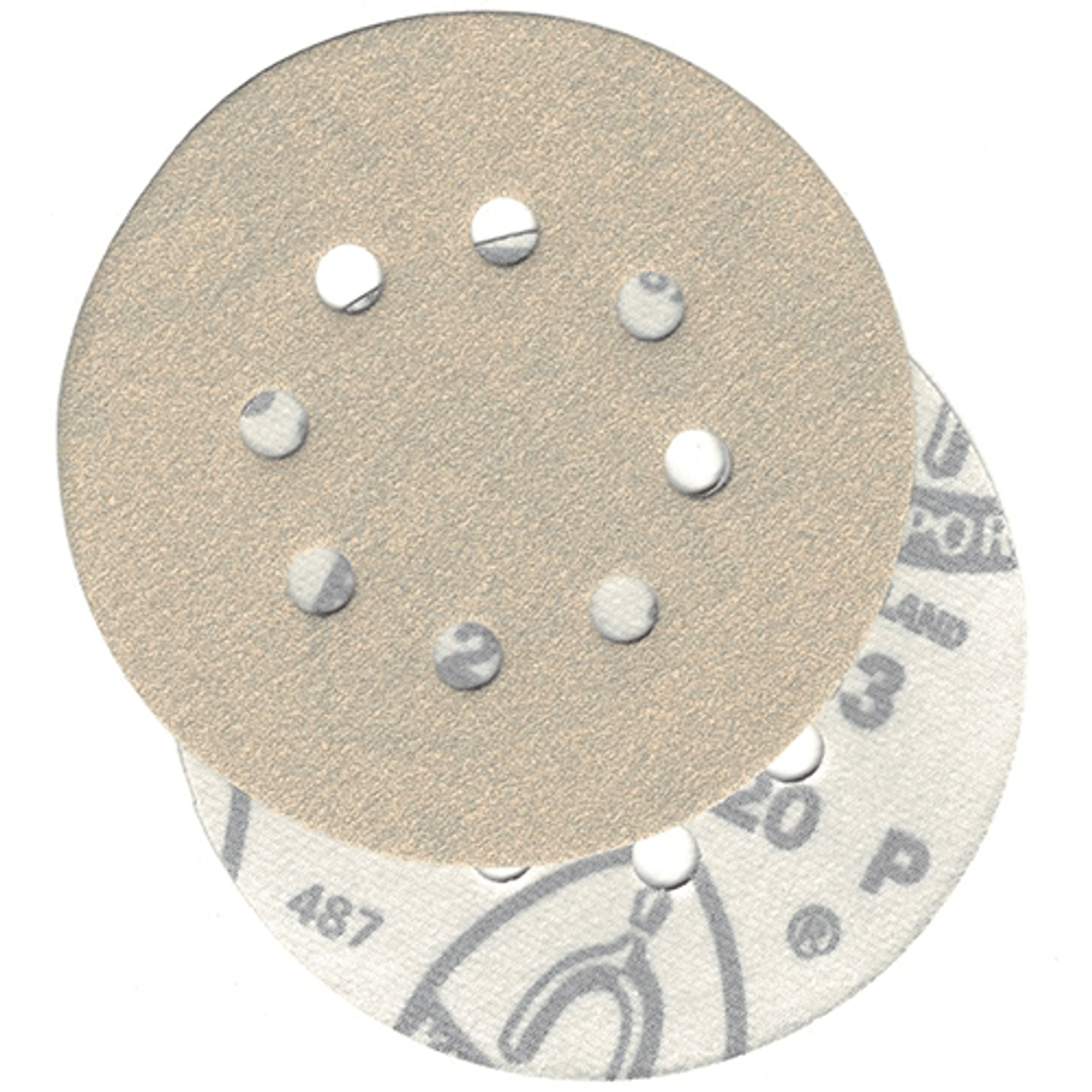 Klingspor Abrasives Stearated Aluminum Oxide, 5"x 8 Hole, Hook & Loop, 60 Grit, Discs, 50pk