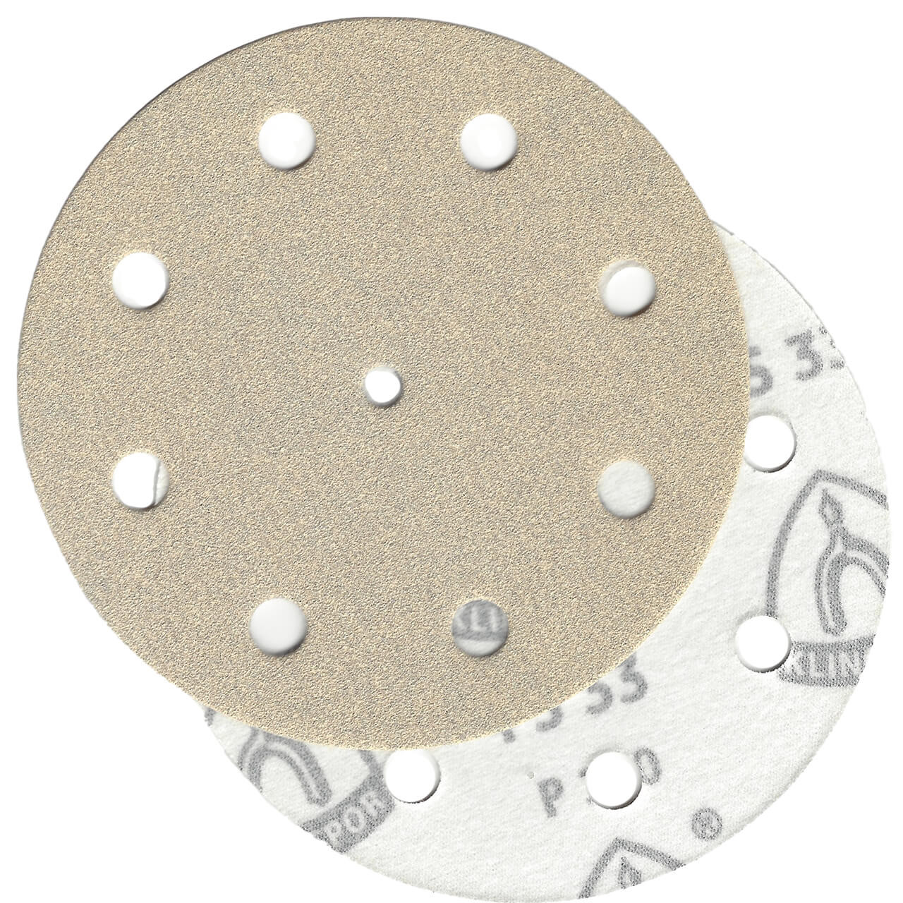 Klingspor Abrasives Stearate Aluminum Oxide, PS33, 5"x 9 Hole, 80 Grit, Hook & Loop Discs, For Festool 125 Sanders