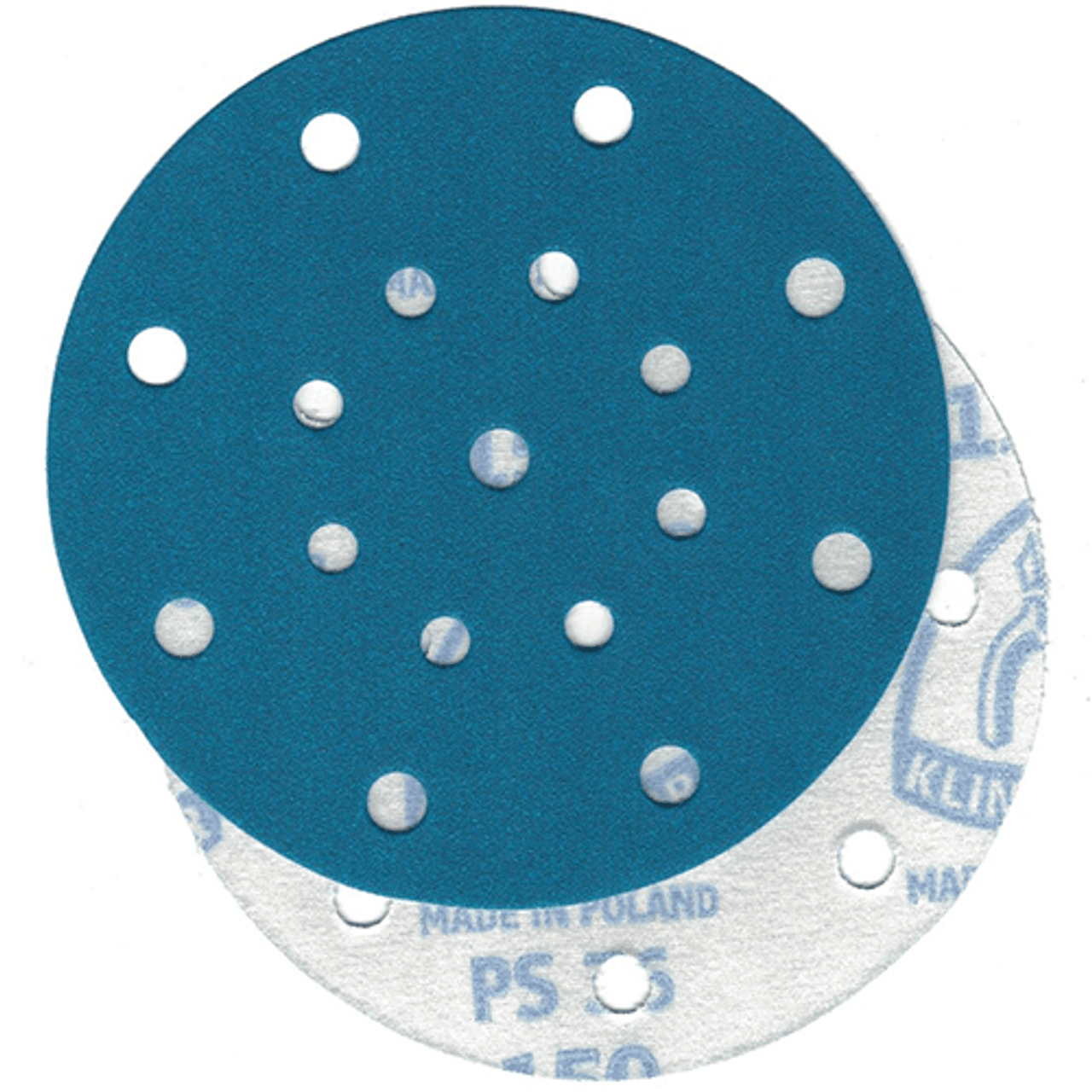 Klingpor Abrasives Aluminum Zirconia 6"x 17 Hole (MULTI-JETSTREAM) Hook & Loop Discs, 80 Grit, 50pk