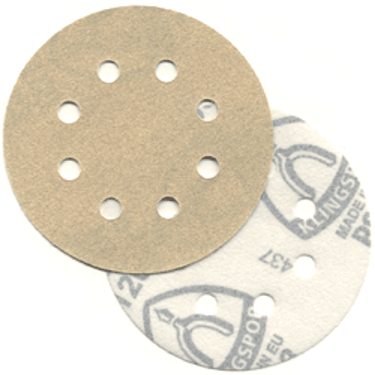 Klingspor Abrasives Extra Stearate Aluminum Oxide, 4-1/2"x 8 Hole, Hook & Loop, 800 Grit Discs, 50pk