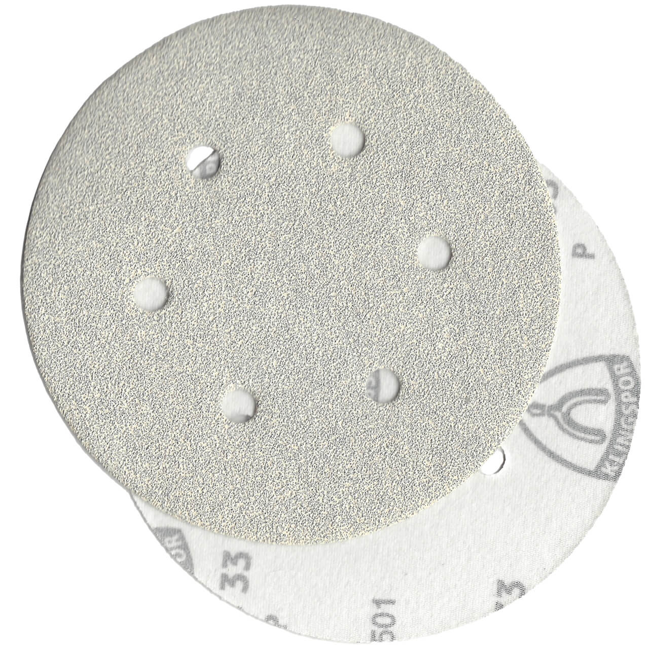 Klingspor Abrasives Stearate Aluminum Oxide, PS33, 6"x 6 Hole, 180 Grit, Hook & Loop Discs, 10pk