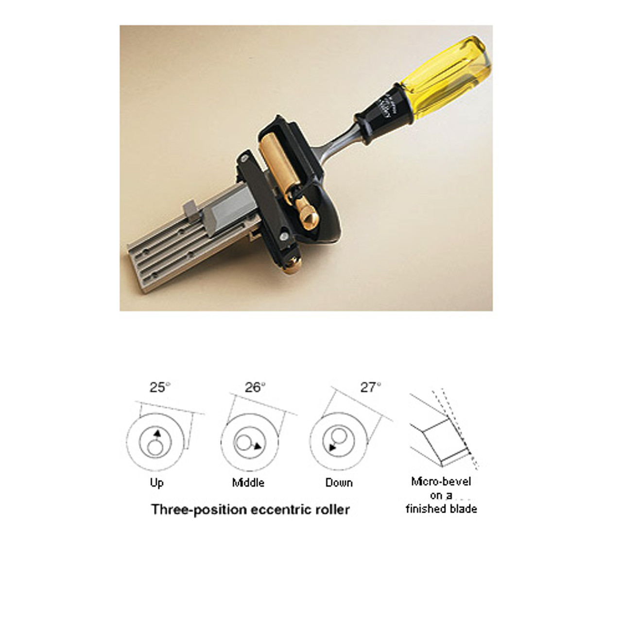 2-in-1 Honing Guide with Brass Roller