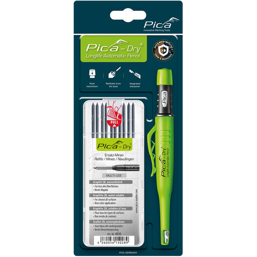 Pica Dry Mechanical Pencil w/10pk Graphite