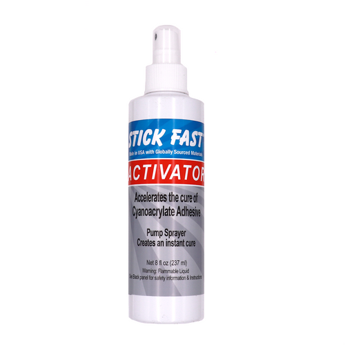 Stick Fast CA Glue Activator Pump, (8oz)