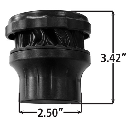 Uni-Vac Adjustable Vacuum Adapter 1/4-2-1/2in x 2-1/4in ID