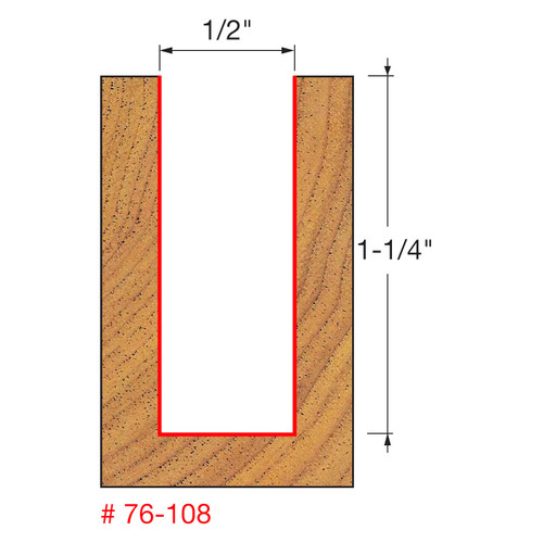 Freud 1/2" Down Spiral Bit