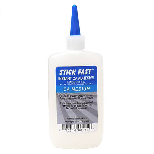 Stick Fast Instant CA Adhesive Glue, Medium Viscosity, 4.5oz Bottle