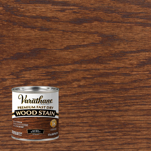 Varathane Premium Fast Dry Wood Stain Dark Walnut Half Pint Color Chip