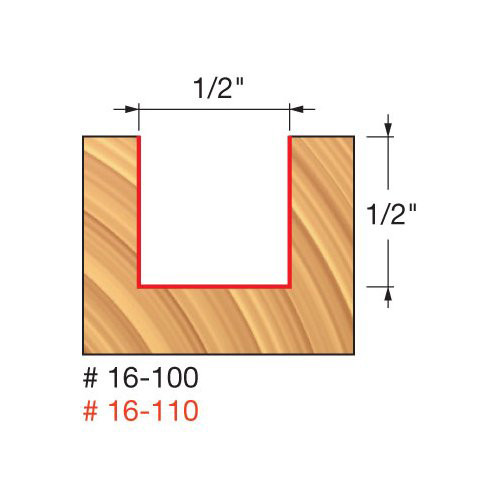 Freud Mortising Router Bit, 1/2" Diameter, 1/2" Carbide Height, 1/4" Shank