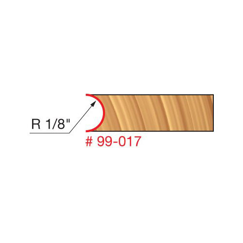 Freud Canoe Flute Router Bit, 1-1/2" Overall Diameter, 1/4" Carbide Height 1-11/16" Overall Length, 1/2" Shank