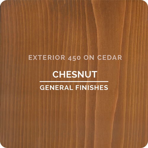 General Finishes Exterior 450 WB Stain Chestnut Color Chip