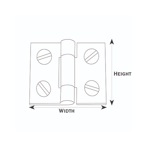 Box Hinge Antique Brass